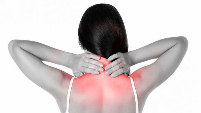 Neck and shoulder pain caused by cervical osteochondrosis